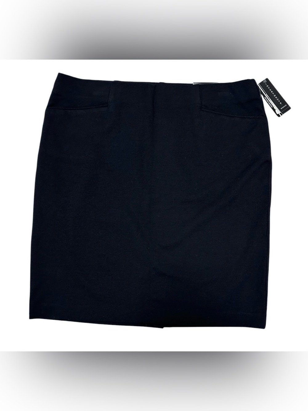 Investments Signature Ponte Woman Pencil Black  Skirt Size 1X